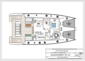 diagram, Sunreef 82 DD, catamaran for sale