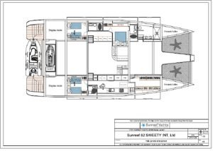 diagram, Sunreef 82 DD, catamaran for sale