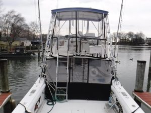 cockpit, Bertram 33, trawler for sale