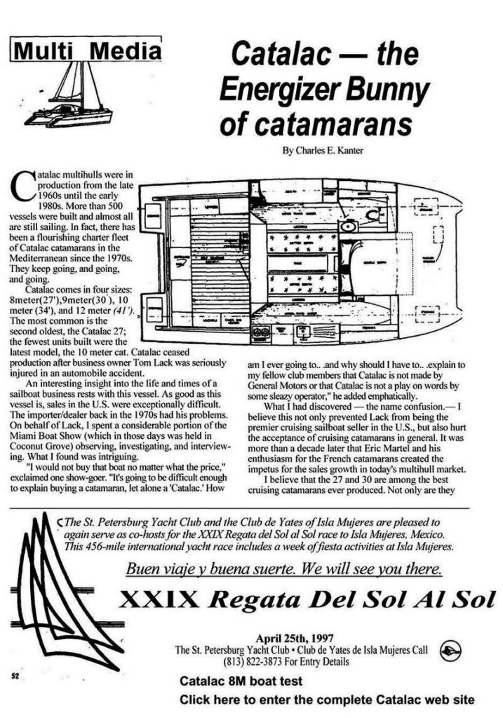 Charles Kanter’s Catalac 8M Catamaran Review