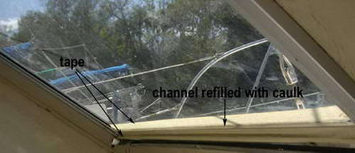 Fixing the infamous Catalac Catamaran window leaks
