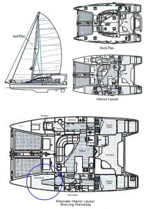 Fortuna 401 Island Spirit layout drawing 4