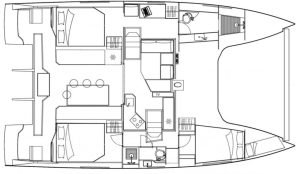 Nautitech 40 Open layout drawing 3