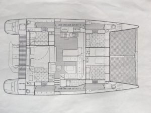 diagram, Voyage 47 Mayotte, catamaran for sale