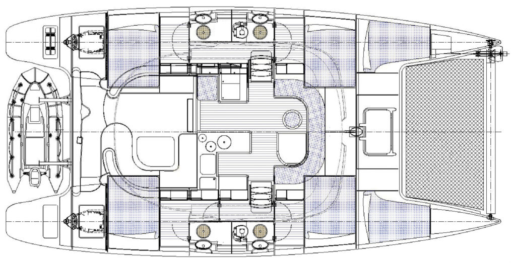 Nautitech 442 layout drawing 2