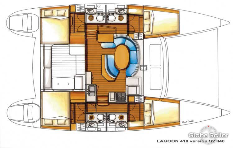 Lagoon 410 layout drawing 1