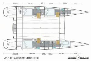 diagram, Moxie 61, catamaran for sale