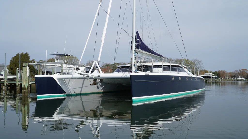 Lidgard 73 Executive Sovereign underway with new sails