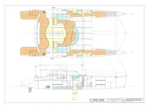 diagram, Lidgard 73 Executive, catamaran for sale