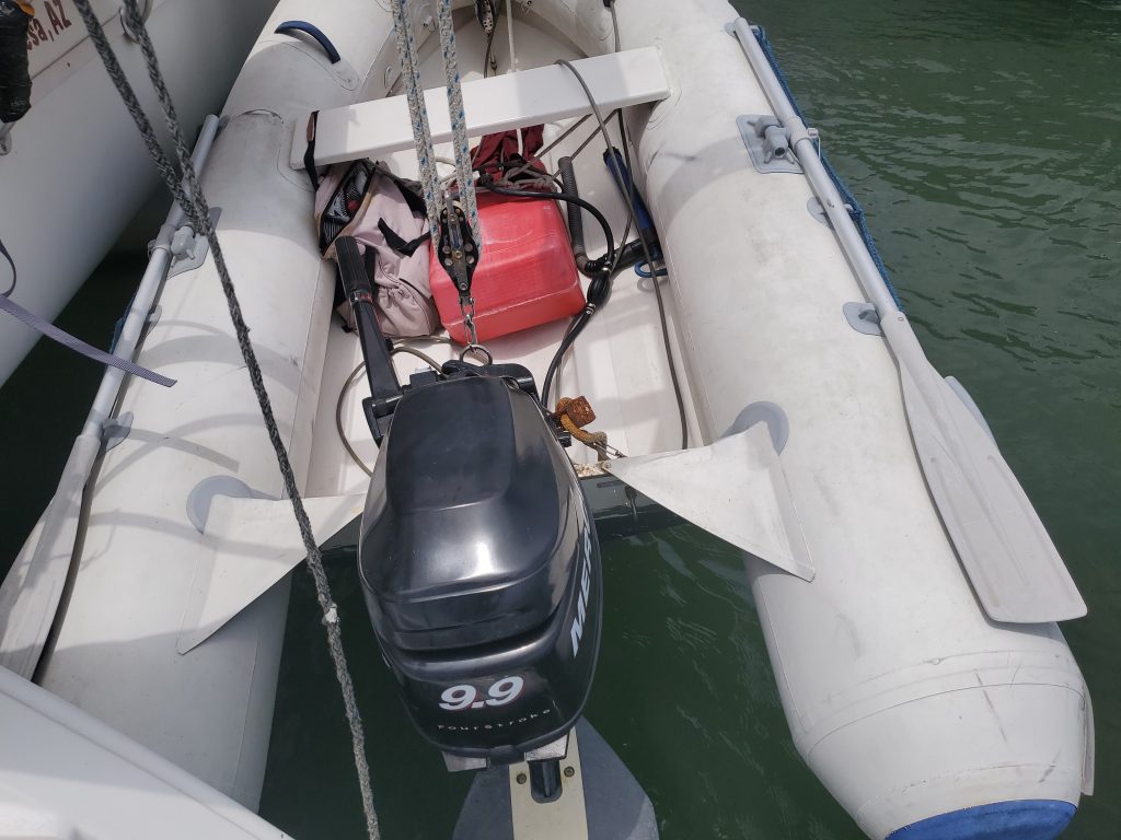 Cockpit and hardtop of the Lagoon 37 TPI S/V Dreamin' in Fort Pierce, Florida