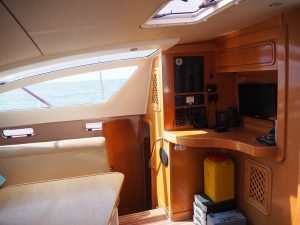navigation station, Admiral 38, catamaran for sale