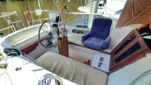 helm, Islander 36, sailboat for sale