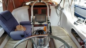 helm, Islander 36, sailboat for sale