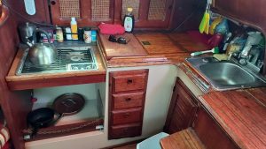 interior, Islander 36, sailboat for sale