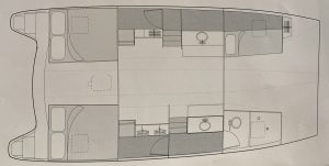 diagram, Endeavour 35 Victory, catamaran for sale