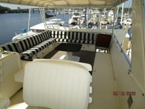 cockpit, Hatteras 63, trawler for sale