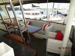 cockpit, Hatteras 63, trawler for sale