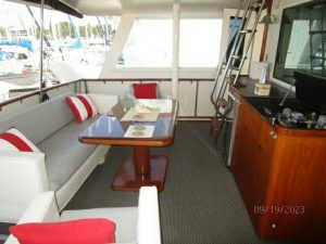 cockpit, Hatteras 63, trawler for sale