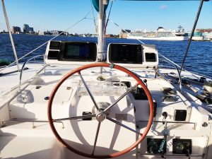 helm, Lagoon 500, catamaran for sale