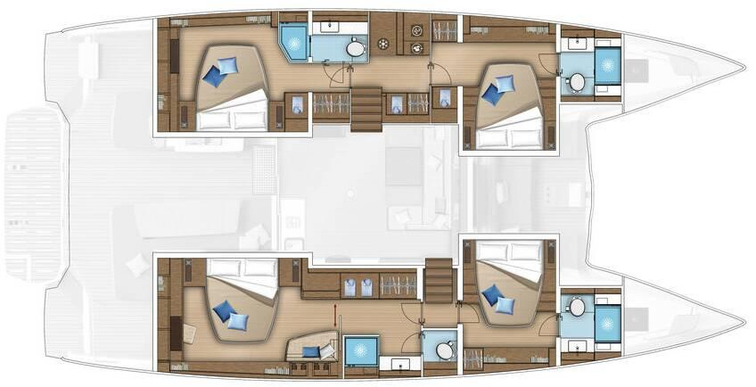 diagram, Lagoon 55, catamaran for sale