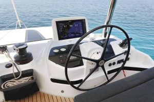 helm, Lagoon 55, catamaran for sale
