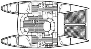 Lagoon 42 TPI layout drawing 1