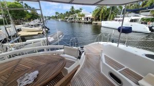 cockpit, FP 60 Eleuthera, catamaran for sale