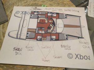 diagram, FP 60 Eleuthera, catamaran for sale