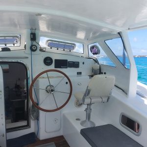 navigation station, Dean 365, catamaran for sale