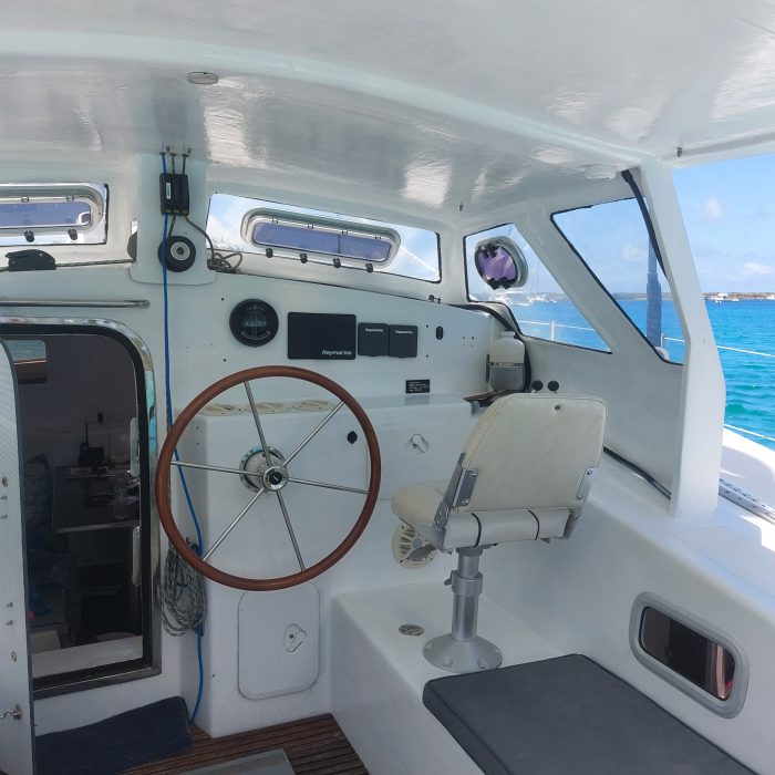 navigation station, Dean 365, catamaran for sale