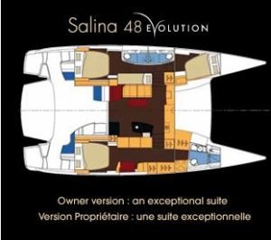 diagram, FP 48 Salina, catamaran for sale