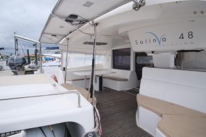 cockpit, FP 48 Salina, catamaran for sale