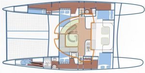 Outremer 50 Standard layout drawing 1