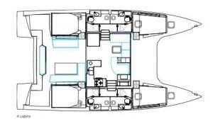 diagram, Nautitech 46 Open, catamaran for sale