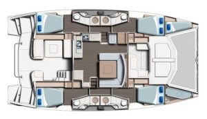 diagram, Leopard 48, catamaran for sale