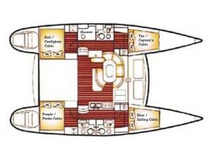 diagram, Lagoon 410, catamaran for sale