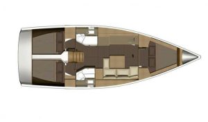 Dufour 382 layout drawing 1