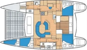 Lagoon 410 layout drawing 2