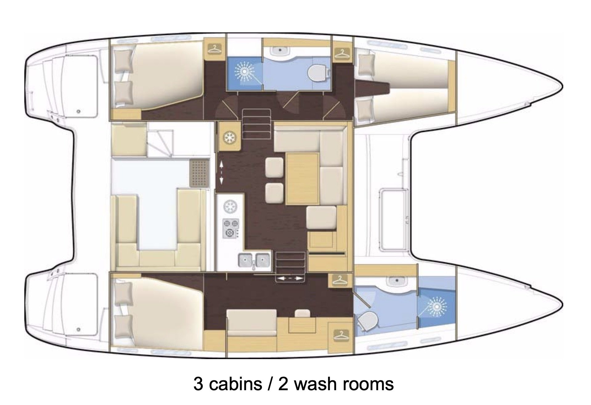 diagram, Lagoon 400, catamaran for sale