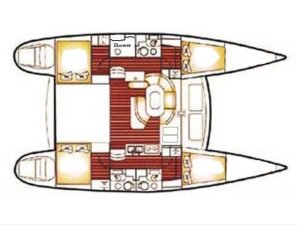 Lagoon 410 layout drawing 3
