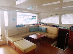 salon, Leopard 48, catamaran for sale