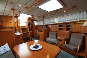 salon, Hallberg Rassy 53, sailboat for sale