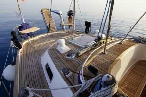 deck, Hallberg Rassy 53, sailboat for sale