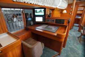 navigation station, Hallberg Rassy 53, sailboat for sale
