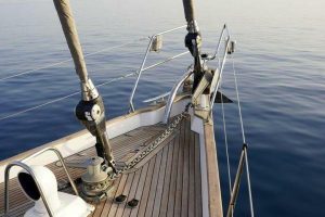 deck, Hallberg Rassy 53, sailboat for sale
