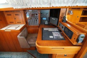 navigation station, Hallberg Rassy 53, sailboat for sale