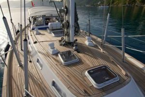 deck, Hallberg Rassy 53, sailboat for sale