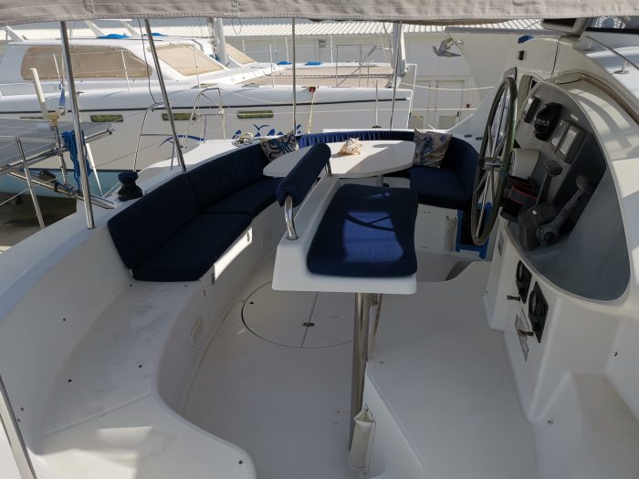 cockpit, FP 43 Belize, catamaran for sale
