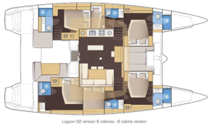 diagram, Lagoon 52F, catamaran for sale