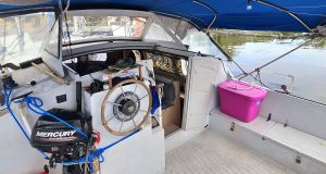 helm, Catalac 8M, catamaran for sale